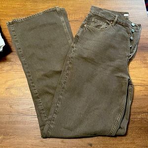 PacSun Brown High Waisted Flare Jeans